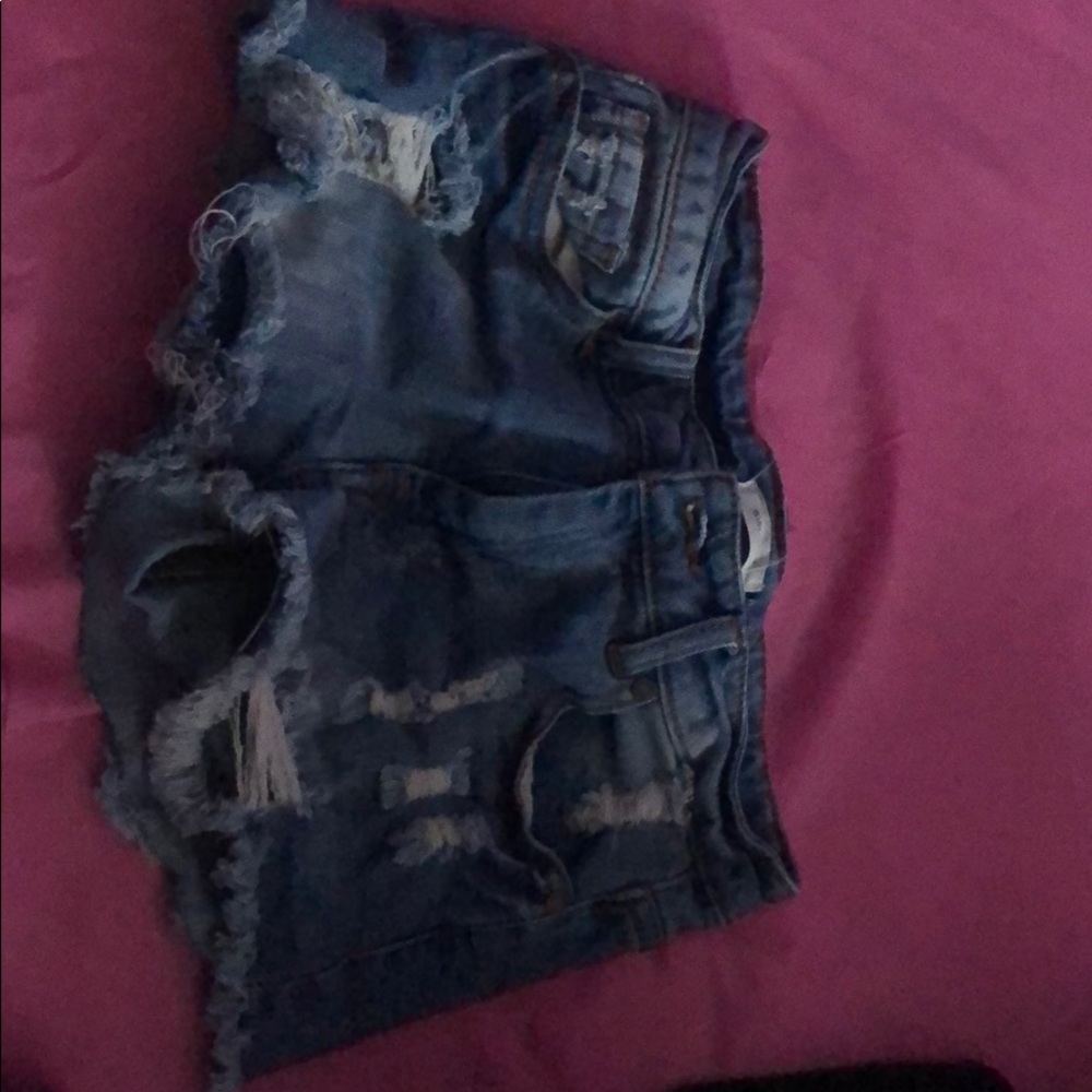 ripped jean shorts